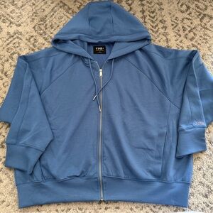 Blue Abercrombie YBD Zip-Up Hoodie